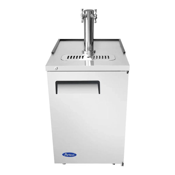 Atosa MKC23GR 1 Double Tap Kegerator Beer Dispenser - Stainless Steel, 1 1/2 Keg Capacity 7.1 Cu.Ft