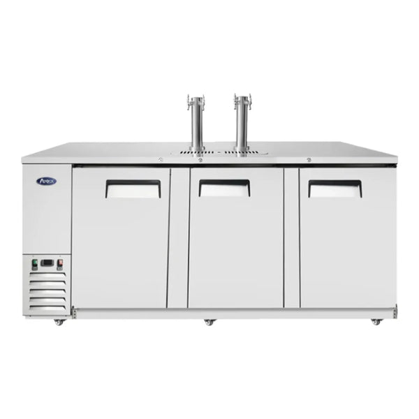 Atosa MKC90GR  89.3" 2 Double Tap Kegerator Beer Dispenser - Stainless Steel, 4 1/2 Keg Capacity 30.1 Cu.Ft