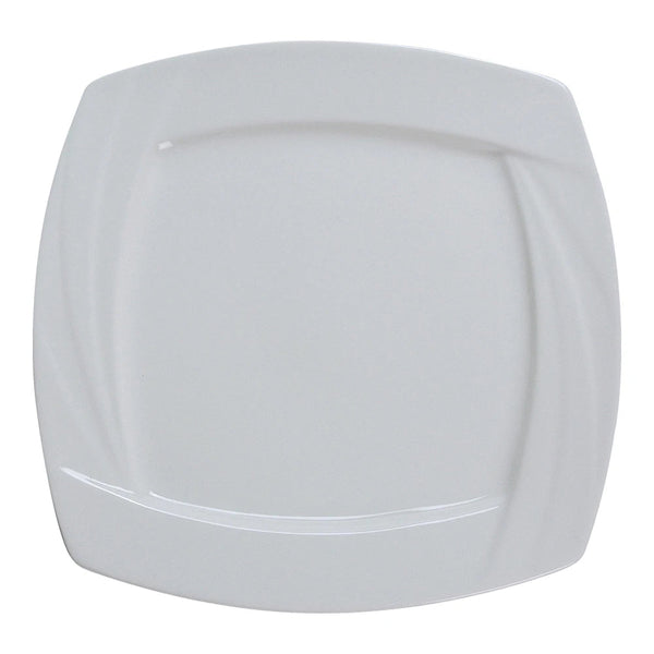 Yanco MM-10-SQ Miami 10" Square Plate, White Porcelain, Pack of 12