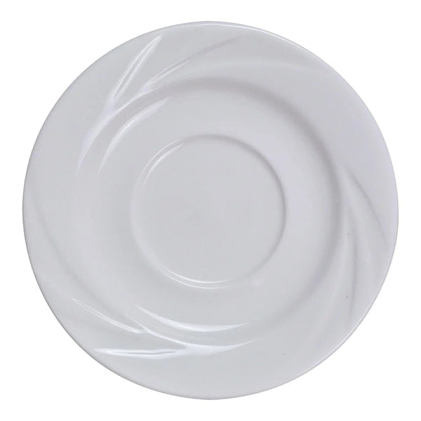 Yanco MM-2 Miami 5.5" Round Saucer, White Porcelain - Pack of 36