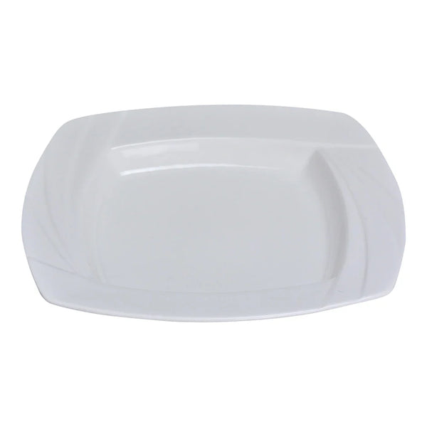 Yanco MM-309 Miami 9" Square Soup Plate, White Porcelain, 12oz - Pack of 24