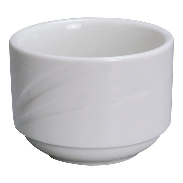 Yanco MM-4 Miami 3.5" Round Bouillon Cup, White Porcelain, 7.5oz - Pack of 36