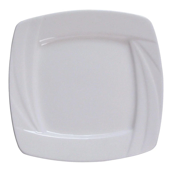 Yanco MM-8-SQ Miami 8" Square Plate, White Porcelain, Pack of 36