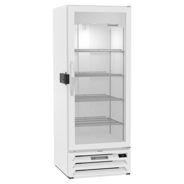 Beverage-Air MMF12HC-1-W-IQ MarketMax 24" White Glass Door Merchandiser Freezer with Electronic Lock