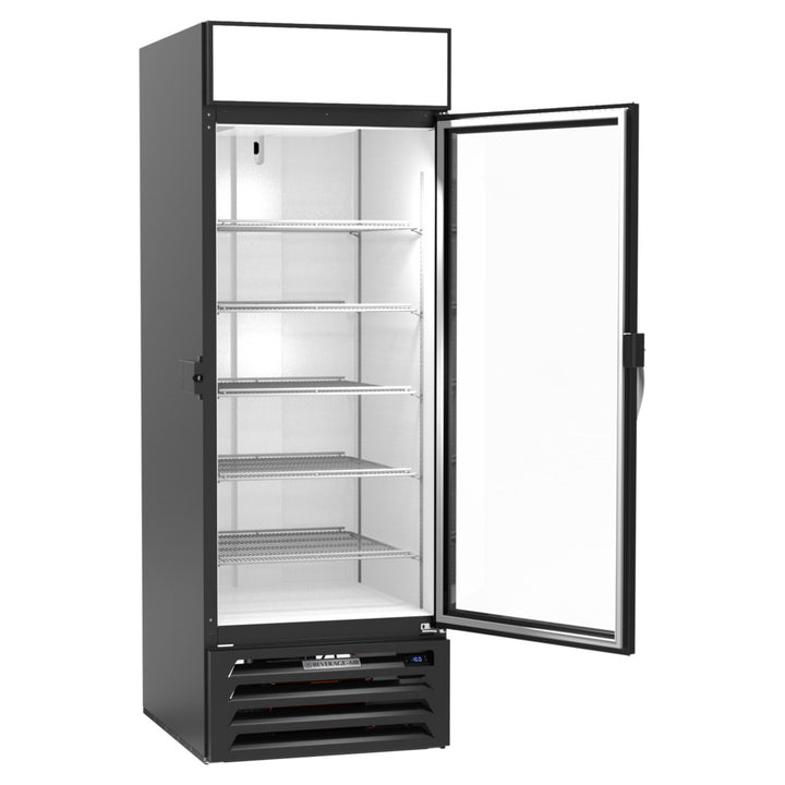 Beverage-Air MMF23HC-1-B-IQ MarketMax 27" Black Glass Door Merchandiser Freezer with Electronic Lock