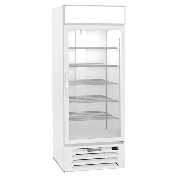 Beverage-Air MMF27HC-1-W MarketMax 30" White Glass Door Merchandising Freezer 26.57 Cu. Ft.