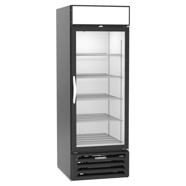 Beverage-Air MMR23HC-1-B MarketMax 27" Refrigerated Glass Door Merchandiser with LED Lighting 23 Cu. Ft. Black