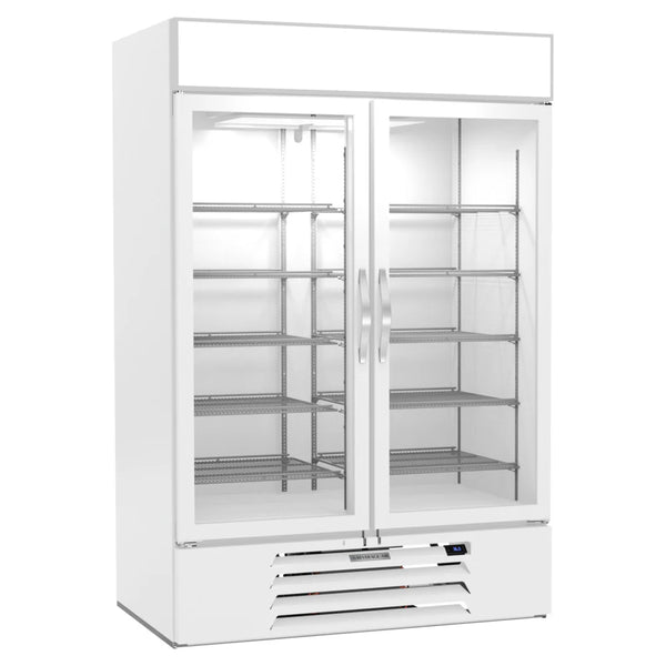 Beverage-Air MMR49HC-1-W-IQ MarketMax 52" Refrigerated Glass Door Merchandiser with Electronic Lock White