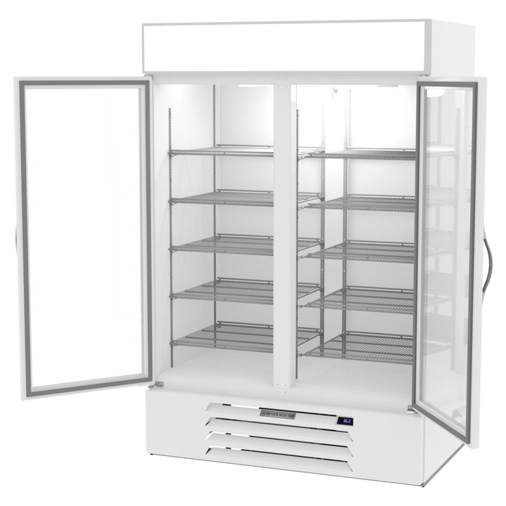 Beverage-Air MMR49HC-1-W MarketMax 52" Refrigerated Glass Door Merchandiser with LED Lighting White