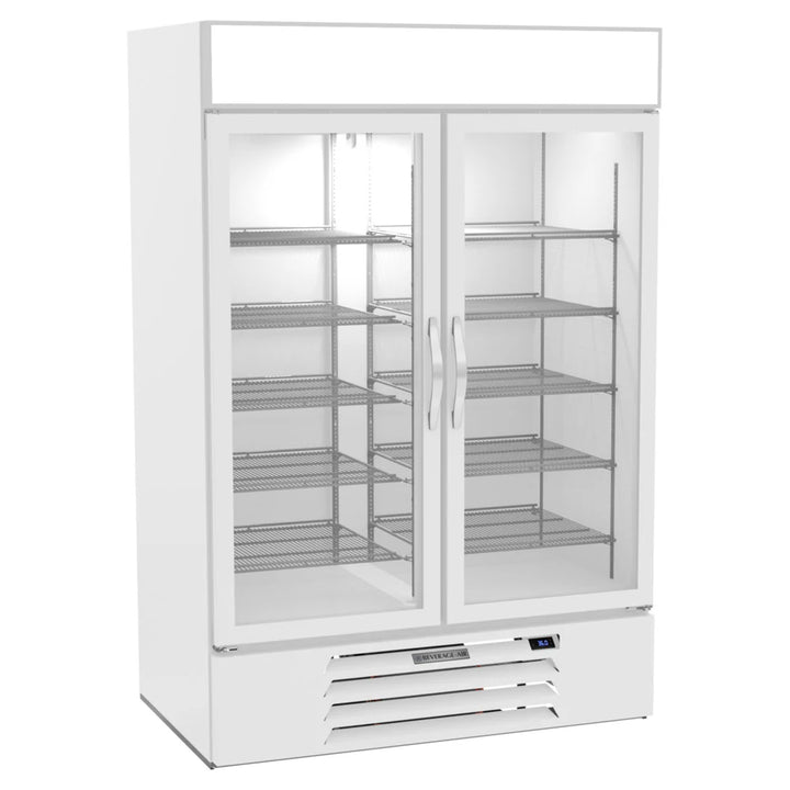 Beverage-Air MMR49HC-1-W MarketMax 52" Refrigerated Glass Door Merchandiser with LED Lighting White