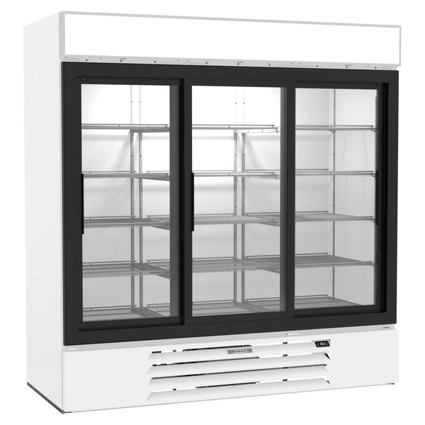 Beverage-Air MMR66HC-1-W MarketMax 75" Refrigerated Sliding Glass Door Merchandiser with LED Lighting White