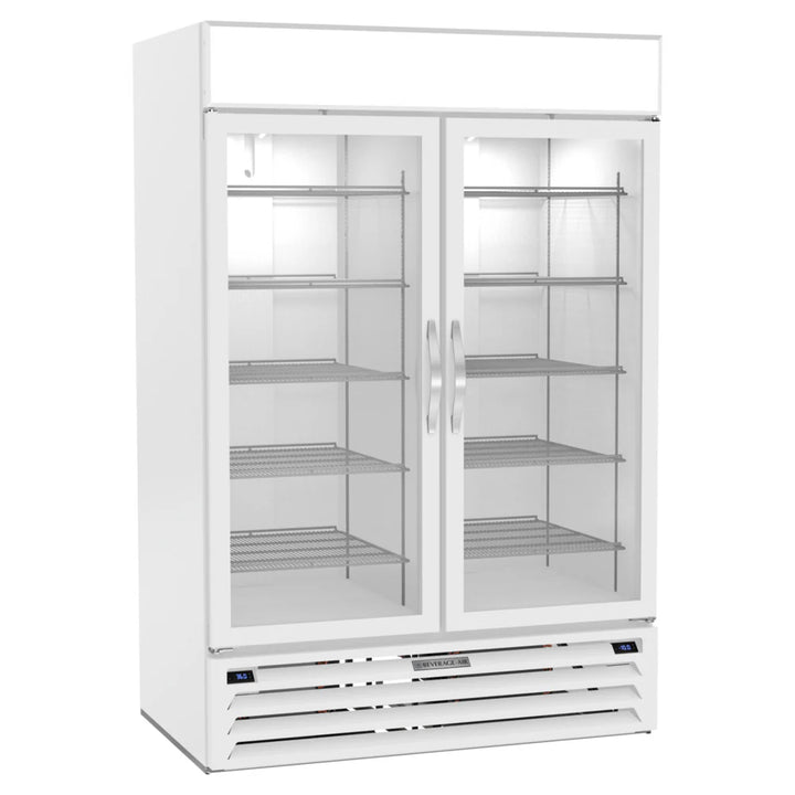 Beverage-Air MMRF49HC-1-A-WW MarketMax Dual Temp Glass Door Merchandiser Refrigerator in White