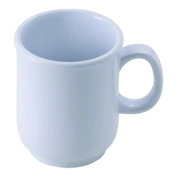 Winco MMU-8W White Bulbous Melamine Mugs, 8 Oz