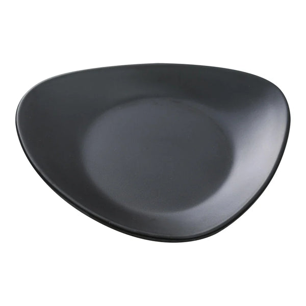 Yanco MO-106BK Moderne 6" Triangular Plate, Black Melamine - Pack of 48