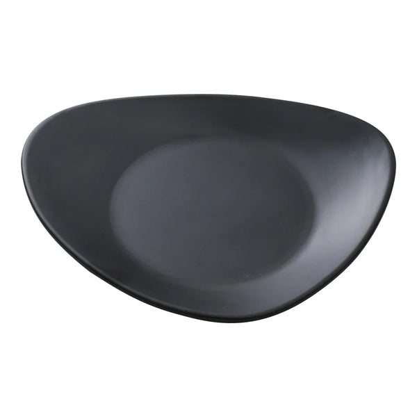 Yanco MO-108BK Moderne 8" Triangular Plate, Black Melamine - Pack of 48