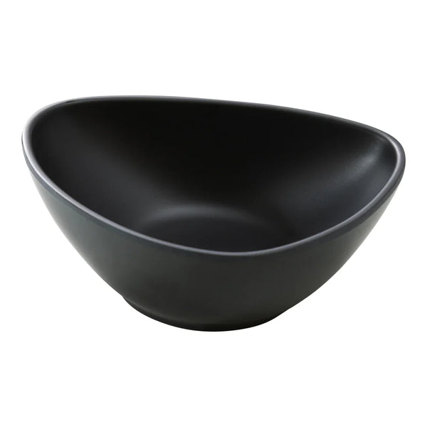 Yanco MO-206BK Moderne 6" Triangular Deep Plate, Black Melamine - Pack of 48