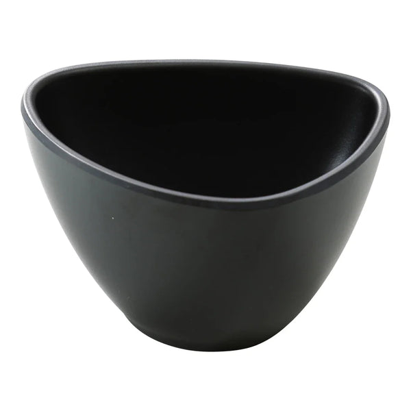 Yanco MO-304BK Moderne 4" Triangular Moderne Bowl, Black Melamine, 8oz - Pack of 48