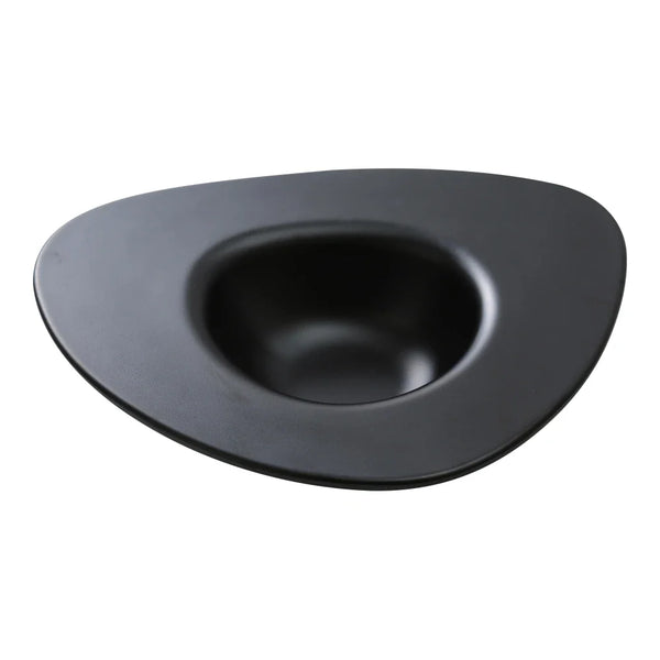 Yanco MO-410BK Moderne 10.5" Dessert Plate, Black Melamine, 10oz - Pack of 24