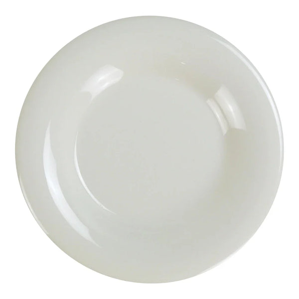 Yanco MS-005IV Milestone 5.5" Round Plate with Ivory Melamine & Wide Rim - Pack of 48