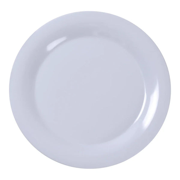 Yanco MS-005WT Milestone 5.5" Round Plate with White Melamine & Wide Rim - Pack of 48