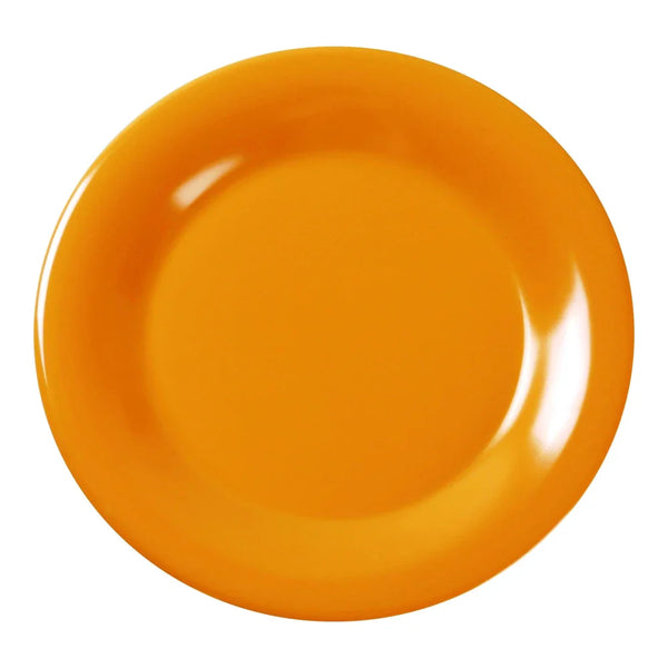 Yanco MS-005YL Milestone 5.5" Round Plate with Yellow Melamine & Wide Rim - Pack of 48