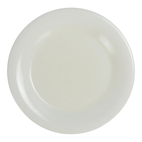 Yanco MS-007IV Milestone 7.5" Round Plate with Ivory Melamine & Wide Rim - Pack of 48