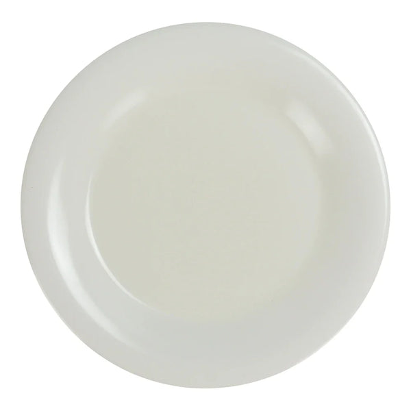 Yanco MS-009IV Milestone 9" Round Plate with Ivory Melamine & Wide Rim - Pack of 24