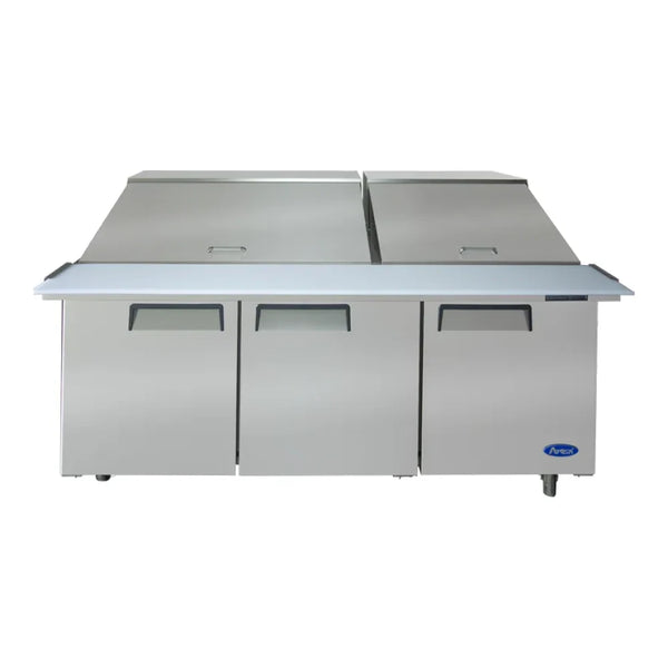 Atosa MSF8308GR 72.69" Mega Top Sandwich Prep Table, 30 Pans 21.1 Cu.Ft