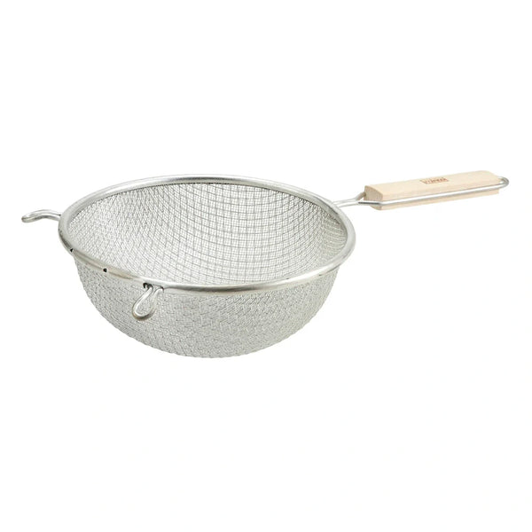 Winco MST-6D 6-1/4" Double Mesh Strainer, Medium, Tin