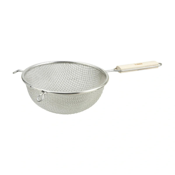 Winco MSTF-6D 6-1/4" Double Mesh Strainer, Fine, Tin