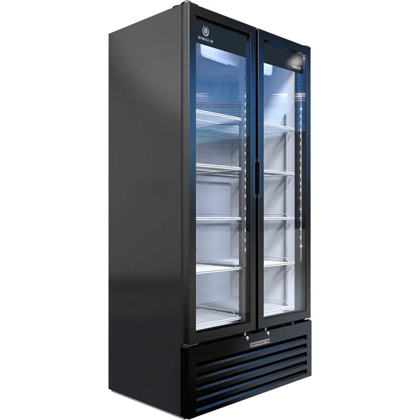 Beverage-Air MT34-1-B 39 1/2" Marketeer Series Refrigerated Glass Door Merchandiser with LED Lighting Black