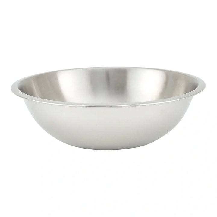 Winco MXHV-400 4qt Mixing Bowl, Shallow, Heavy-duty Stainless Steel,0.65mm