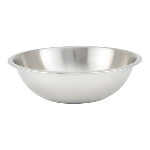 Winco MXHV-500 5qt Mixing Bowl, Shallow, Heavy-duty Stainless Steel,0.65mm