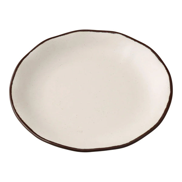 Yanco NA-109 Nature Art 9" White Melamine Round Dinner Plate, Pack of 36