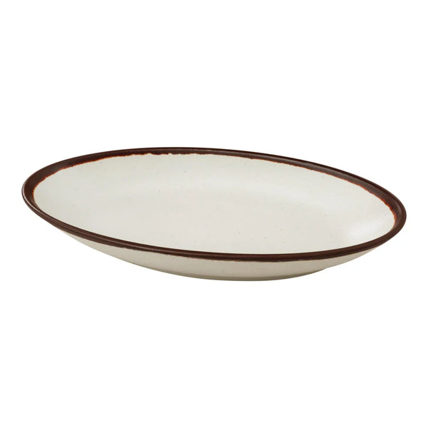 Yanco NA-312 Nature Art 6" White Melamine Oval Plate, Pack of 12