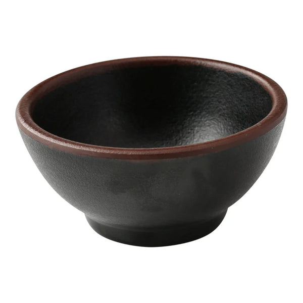 Yanco NA-5003BK Nature Art 4 Oz Black Melamine Round Sauce Dish, Pack of 72