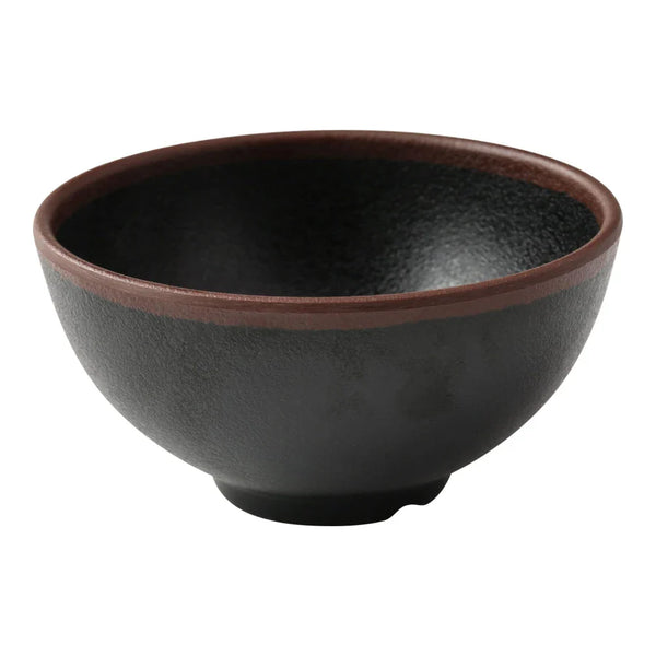 Yanco NA-504BK Nature Art 10 Oz Black Melamine Round Rice Bowl, Pack of 48