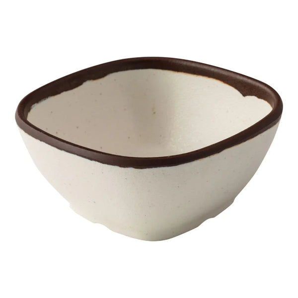 Yanco NA-505 Nature Art 10 Oz White Melamine Square Miso Soup Bowl, Pack of 48