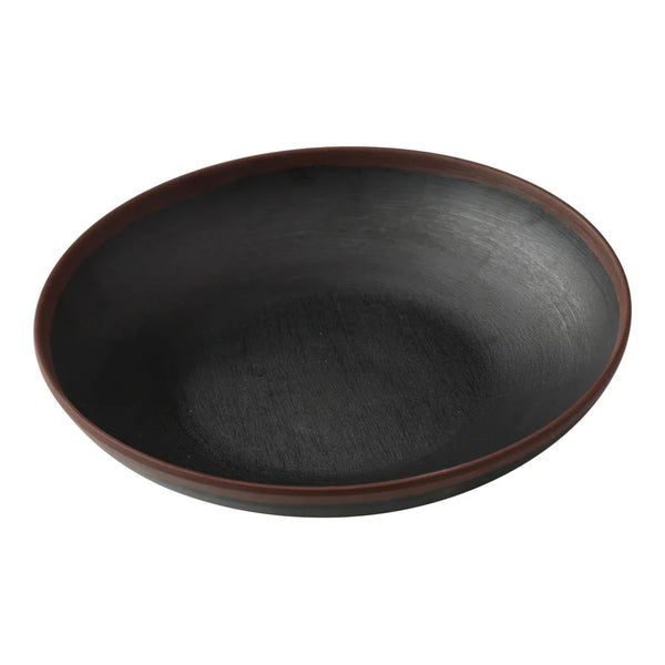 Yanco NA-708BK Nature Art 20 Oz Black Melamine Salad / Soup Plate, Pack of 36