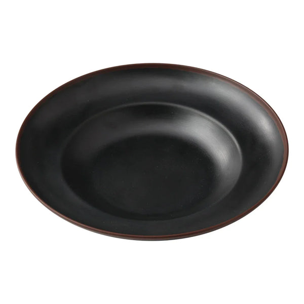 Yanco NA-810BK Nature Art 12 Oz Black Melamine Mediterrean Pasta Bowl, Pack of 24