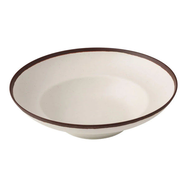 Yanco NA-811 Nature Art 20 Oz White Melamine Mediterranean Pasta Bowl, Pack of 12