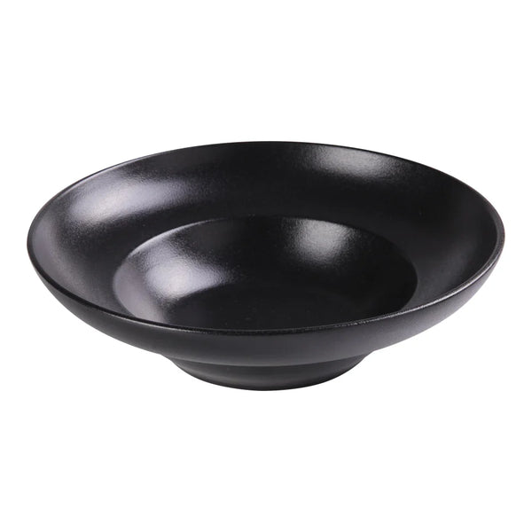 Yanco NB-711 Noble Black 20 Oz Black Deep Mediterranean Bowl, China, Pack of 12