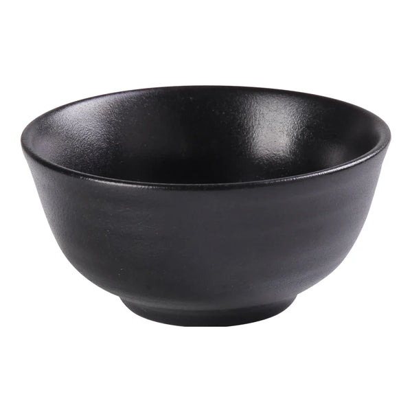 Yanco NB-805 Noble Black 10 Oz Black Rice Bowl, China, Pack of 36