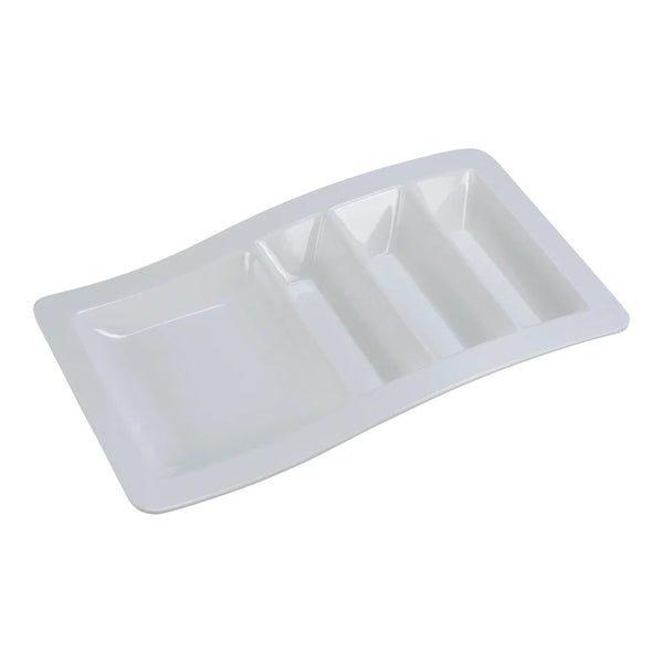 Yanco ME-1765 Mexico 8.75" White Melamine Stackable Taco Plate, Pack of 12