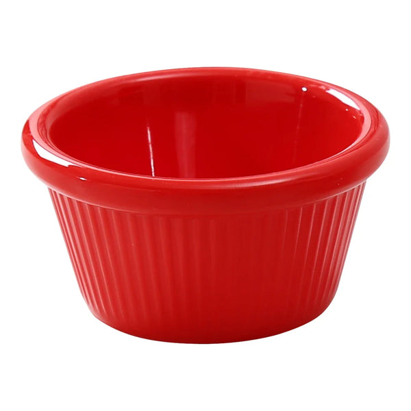 Yanco NC-509RD Accessories 2 Oz Red Melamine Fluted Ramekin, Pack of 72