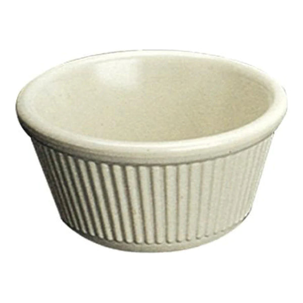 Yanco NC-531B 3 Oz White Melamine Fluted Ramekin, Pack of 72