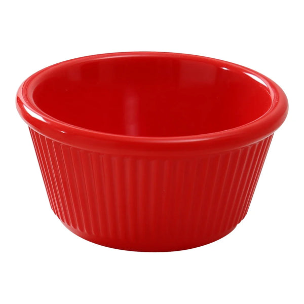 Yanco NC-532RD Accessories 5 Oz Red Melamine Fluted Ramekin, Pack of 72