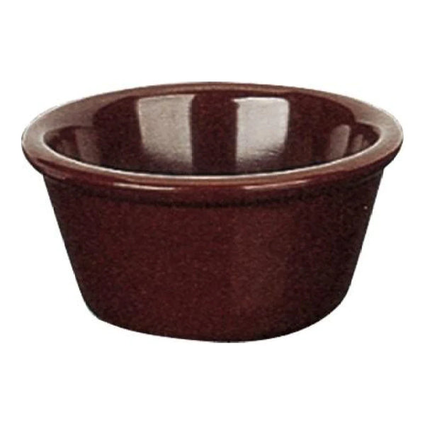 Yanco NC-537C 3 Oz Brown Melamine Smooth Ramekin, Pack of 72