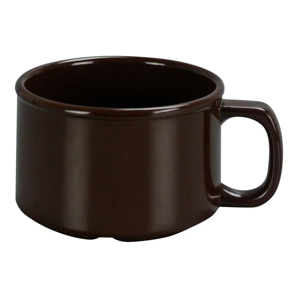 Yanco NC-9014C Sesame Chocolate Soup Mug, 12 oz Capacity, 2.75" Height, 4" Diameter, Melamine, Pack of 48