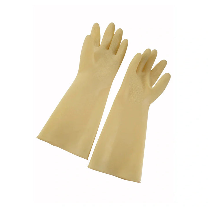 Winco NLG-816 Natural Latex Gloves, 8-1/2" x 16", Yellow